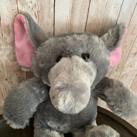 Kelly Toy 2017 Elephant Plush Soft Stuffed Cuddly Animal Gray & Pink 11'' - Picture 2 of 10